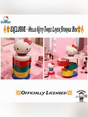 EXCLUSIVE - Hello Kitty Officially Licensed Three Layer Storage Box